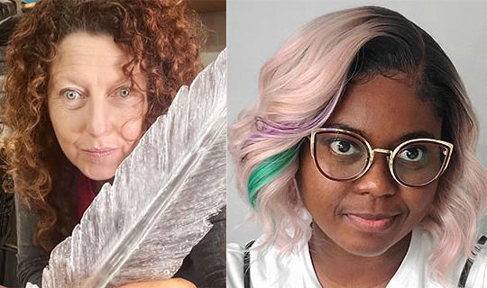 headshots of two women